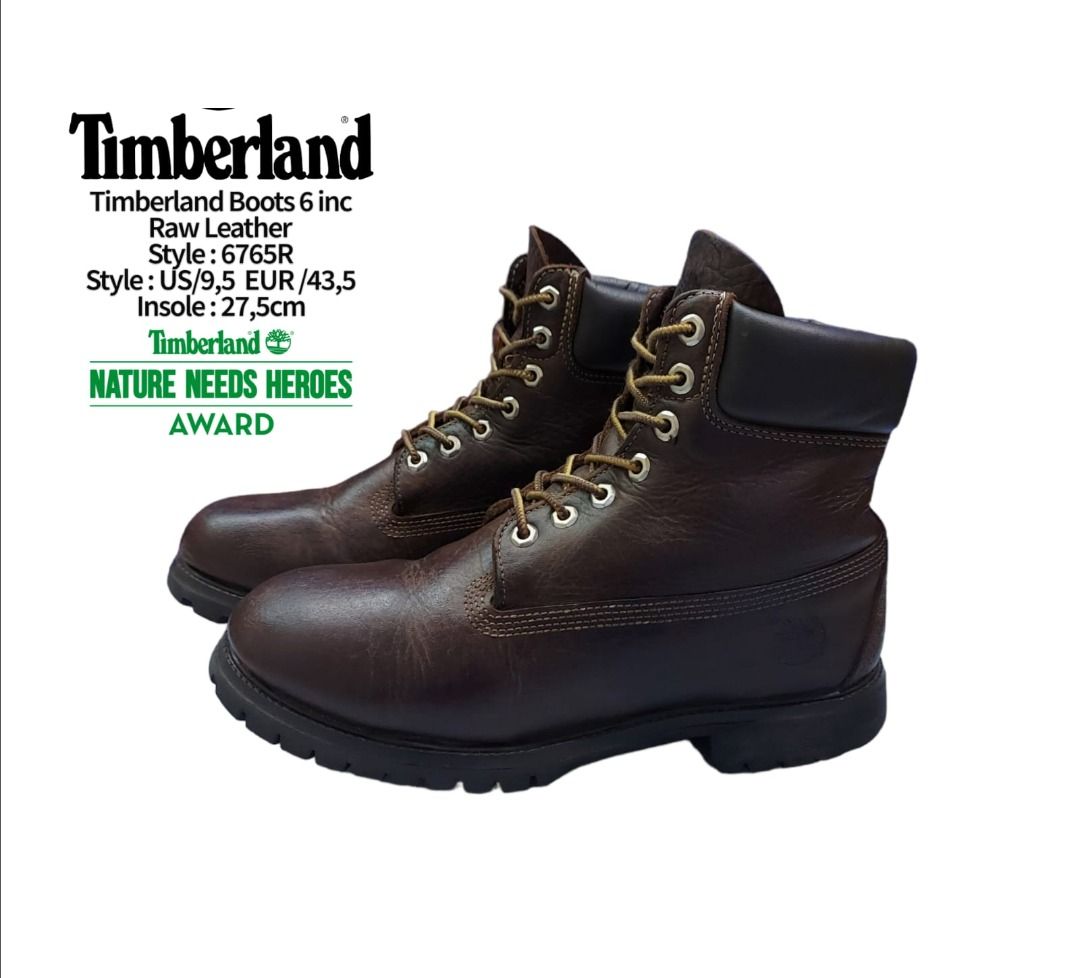 Timberland Top Grade Boots Raw Lether Brown 6765R Size 43 5 Fesyen Pria Sepatu Sepatu Boot di Carousell