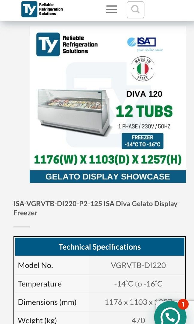 Top Rated Gelato Freezer, TV & Home Appliances, Kitchen Appliances