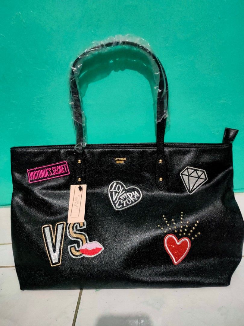 Victoria's Secret Glitter Tote Bag uk.30cm x 24 cm muat Laptop 14 inch