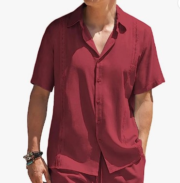 UNIQLO Dark Red Man s Shirt Cardinal Men s Fashion Tops Sets