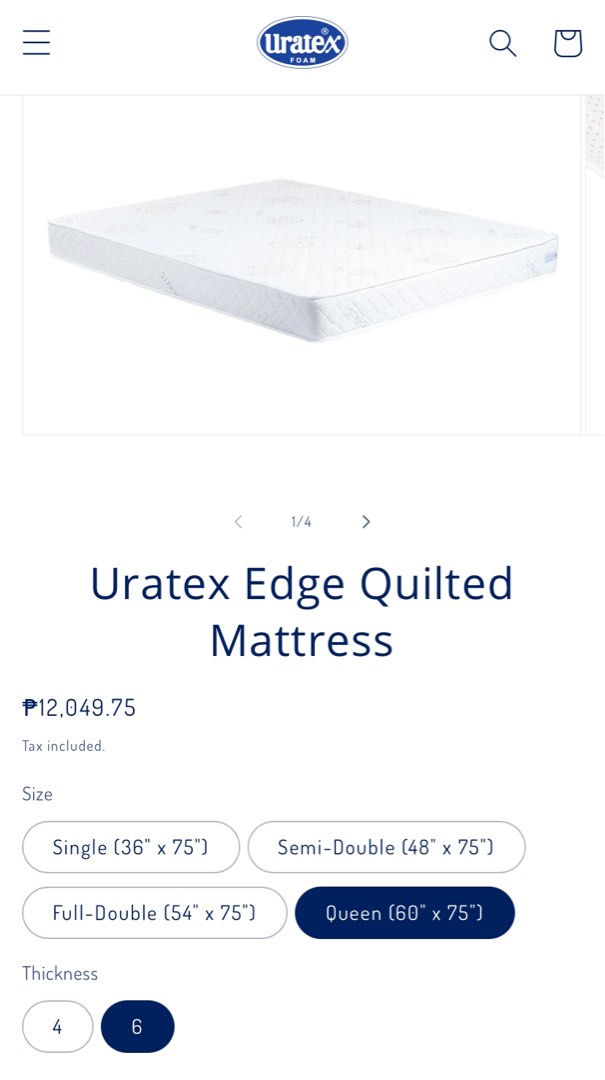 Uratex Quilted Mattress Queen size on Carousell