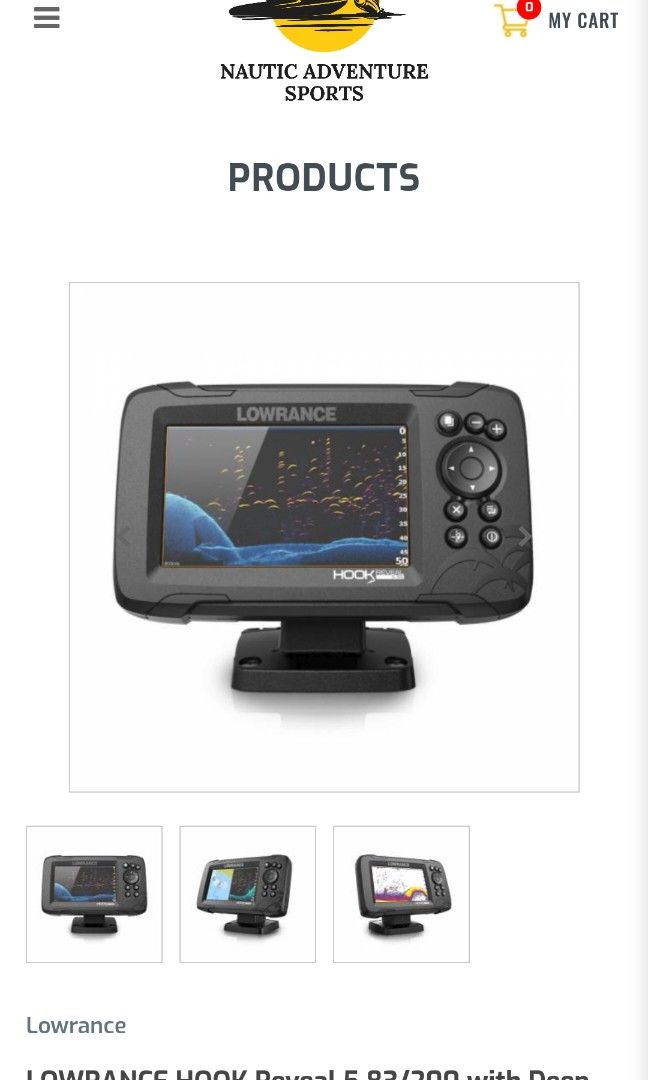 Used Lowrance hook 5 Fish finder with mount, Sports Equipment