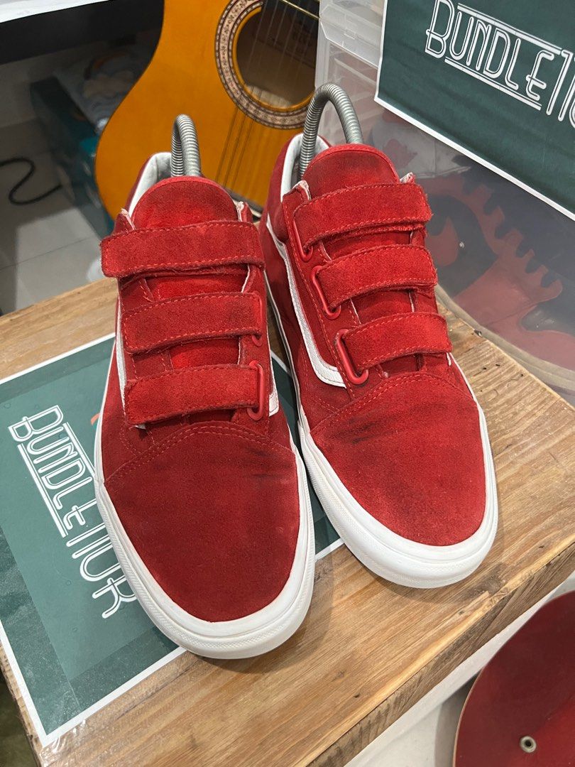Velcro on sale vans red