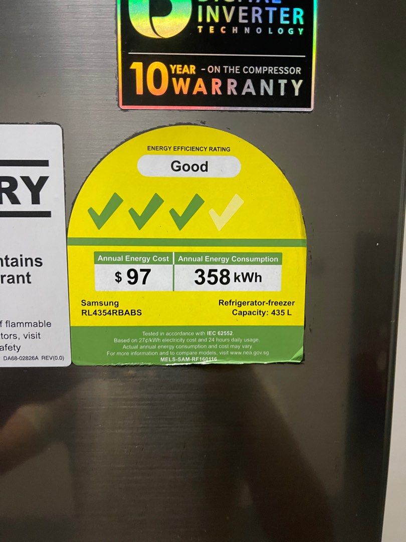 Very new Samsung 435L refrigerator / fridge, TV & Home Appliances