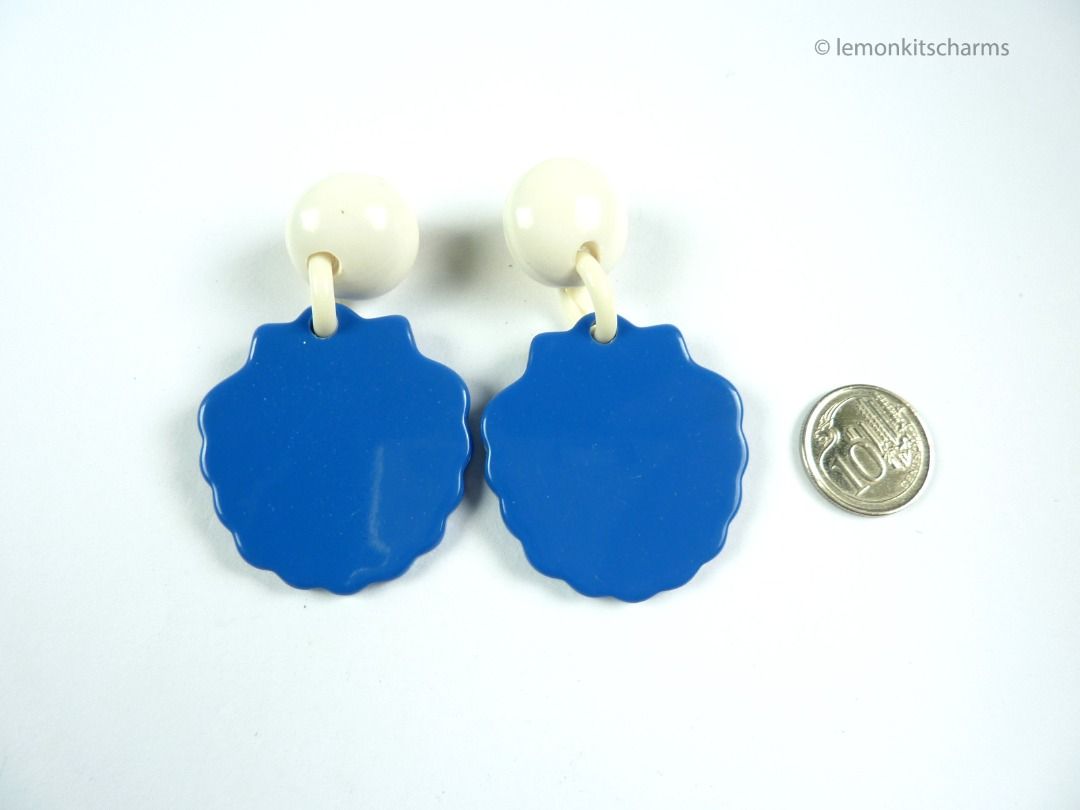 White discount plastic earrings