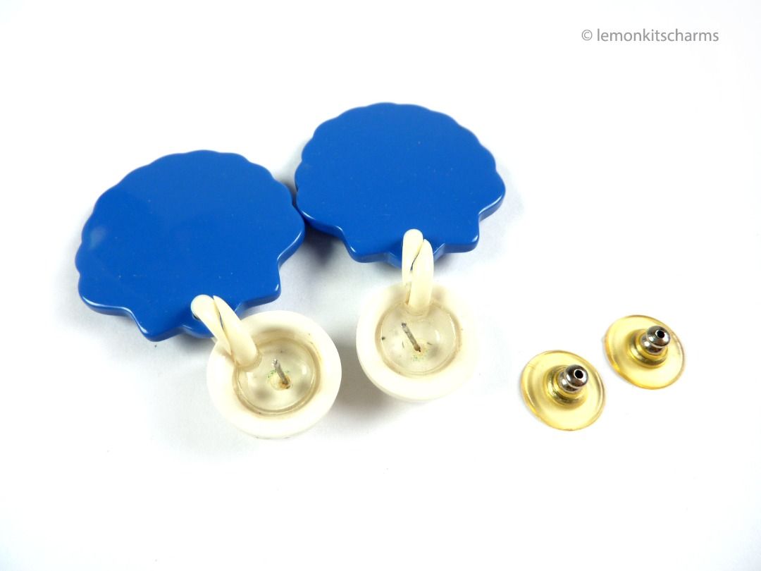 White best sale plastic earrings