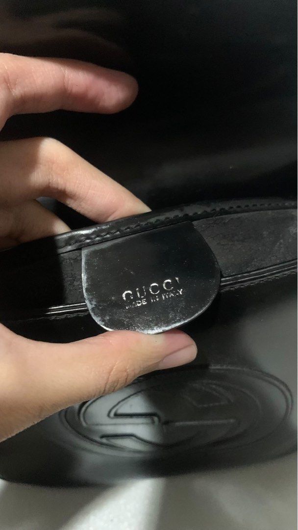 VINTAGE BLACK GUCCI SHOULDER BAG – OC Luxury Bags