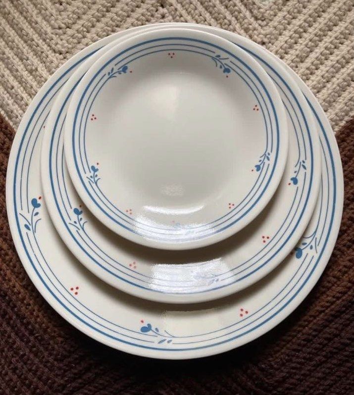 Vintage Corelle Country Violets Dishes set of 3 plates