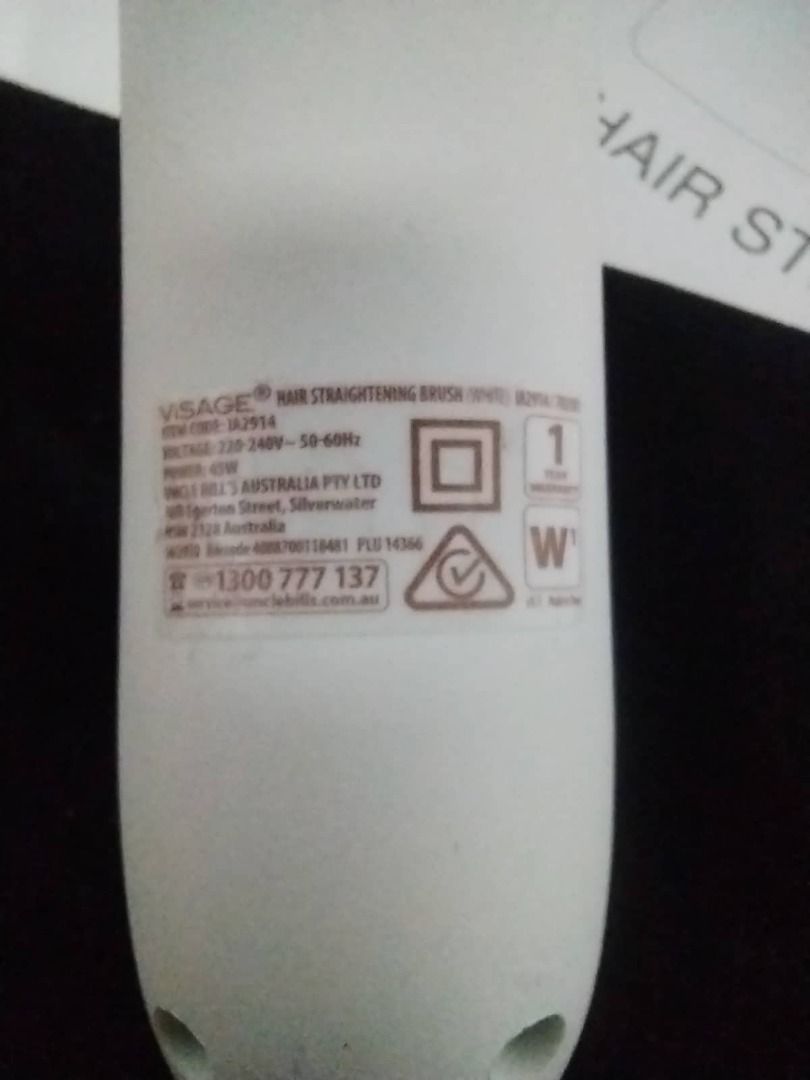VISAGE Hair Straightening Brush, Beauty & Personal Care, Hair on Carousell