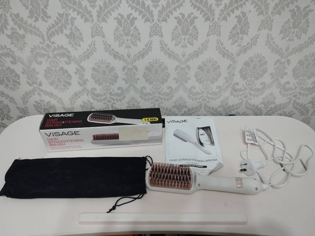 VISAGE Hair Straightening Brush, Beauty & Personal Care, Hair on Carousell