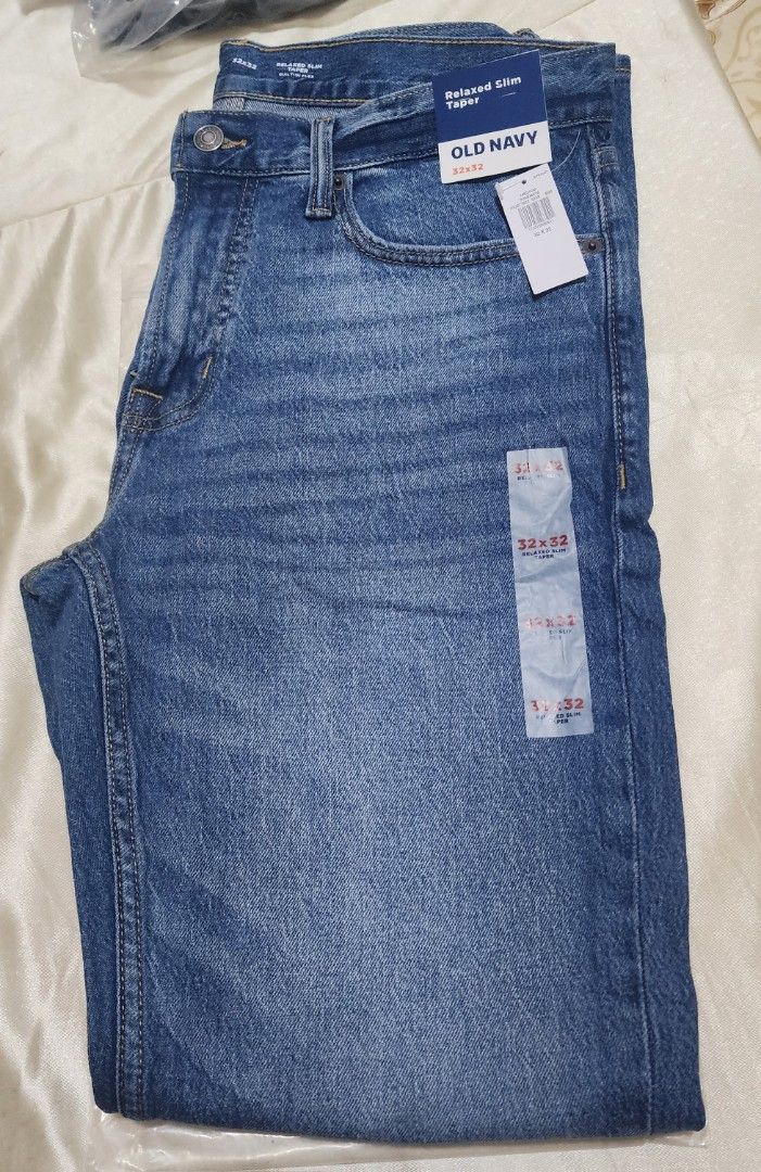 W32 L32) Old Navy Relaxed Slim Taper Jeans, Men'S Fashion, Bottoms, Jeans  On Carousell