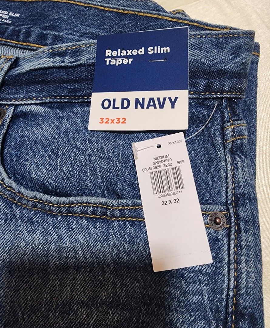 W32 L32) Old Navy Relaxed Slim Taper Jeans, Men'S Fashion, Bottoms, Jeans  On Carousell