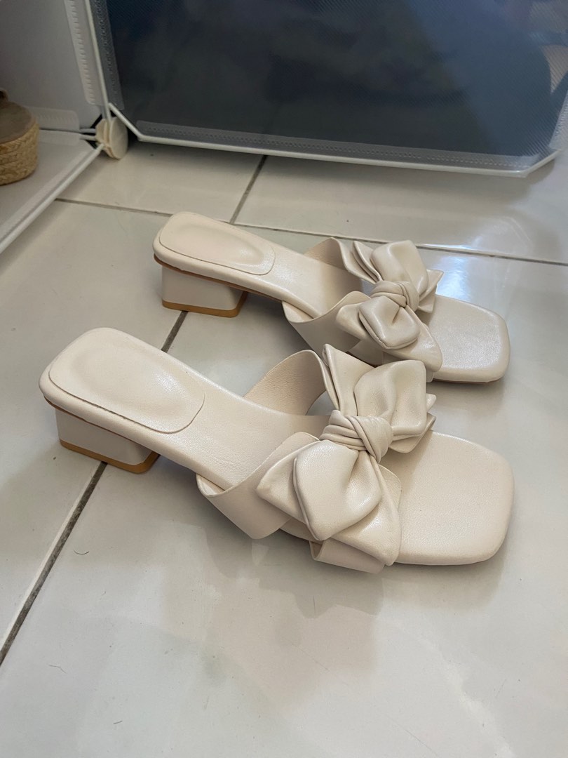 White Bow Ribbon Summer Sandals Women s Fashion Footwear