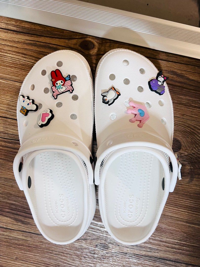 White Crocs Size 7