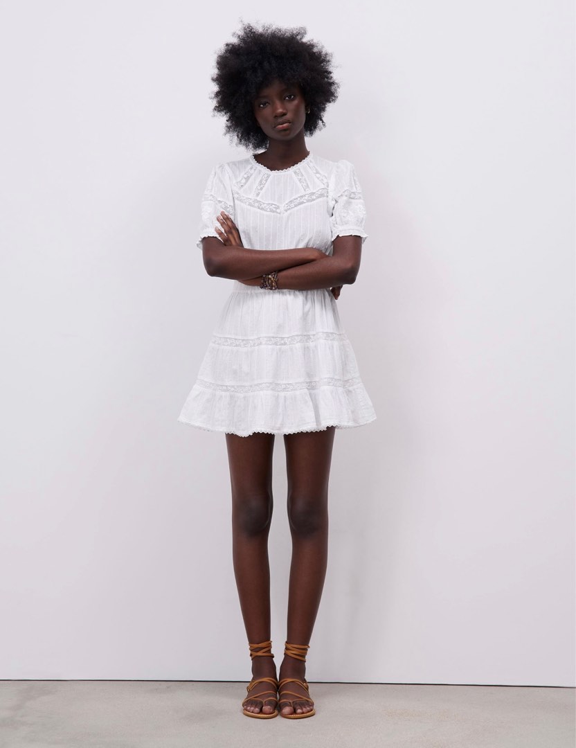 White embroidered Zara dress Women s Fashion Dresses Sets