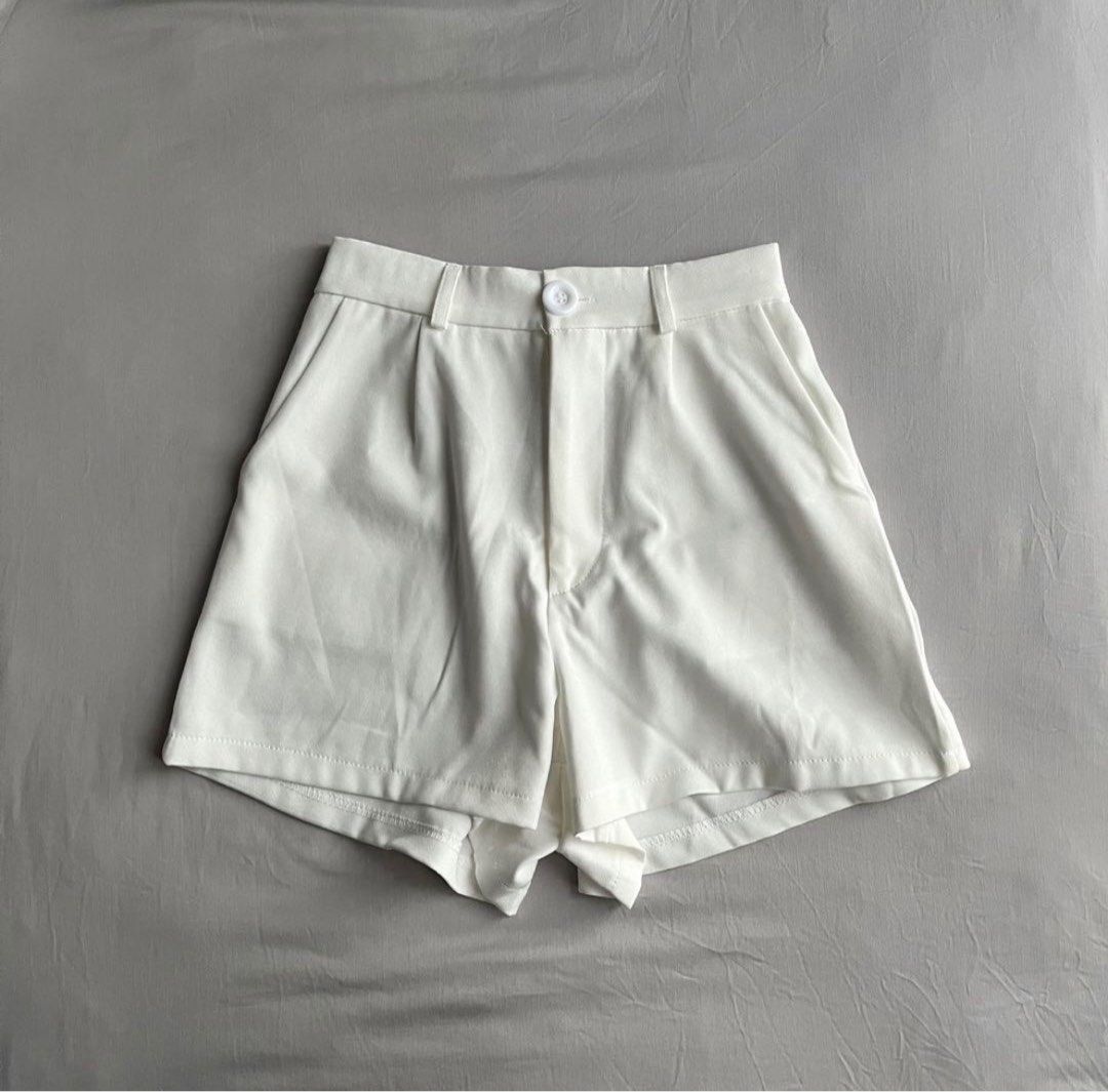 White suit shorts womens on sale