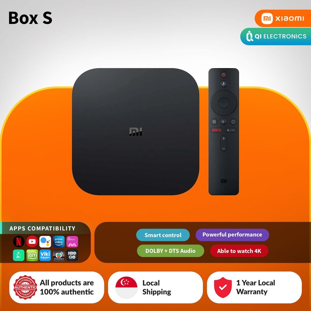 Original Global Xiaomi Mi TV Box S 2nd Gen 4K Android TV Ultra HD 2G 8G