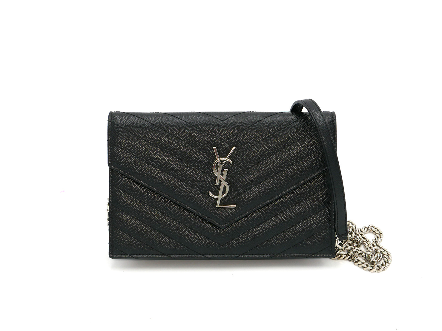 Ysl black envelope 2025 clutch
