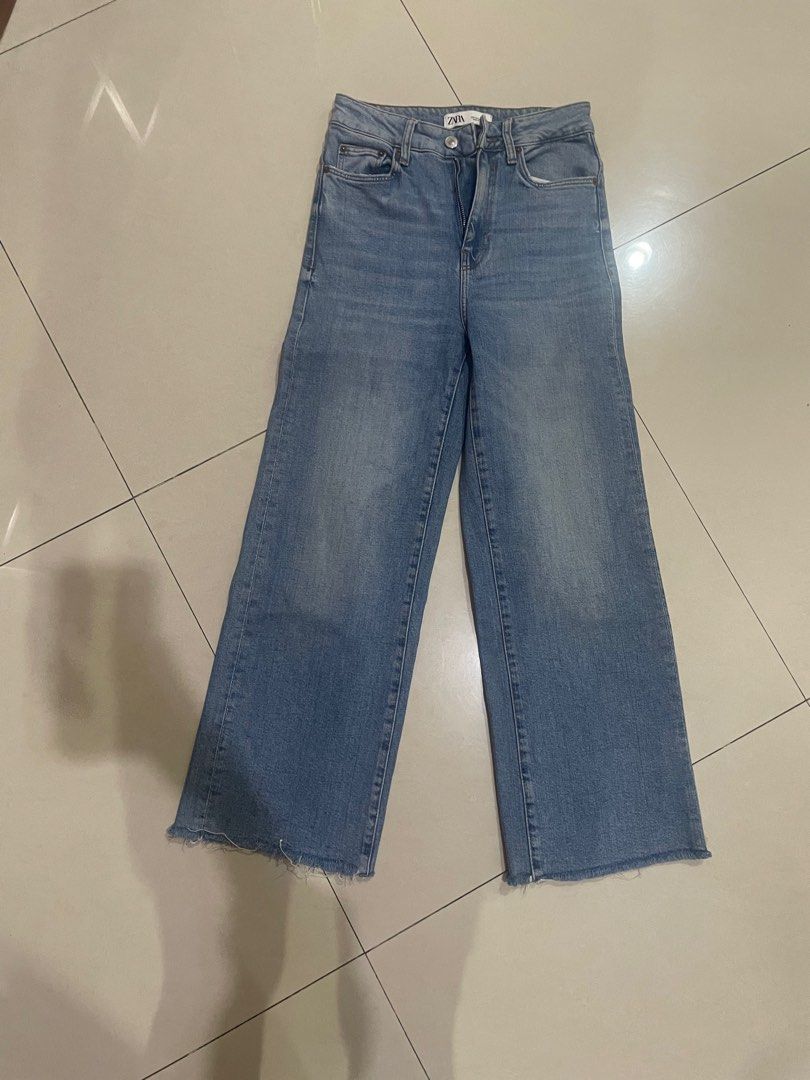 Zara Culotte Jeans size S, Fesyen Wanita, Pakaian Wanita, Bawahan