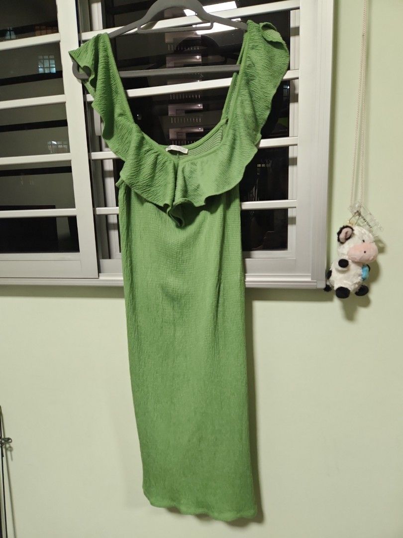 Zara green summer dress top