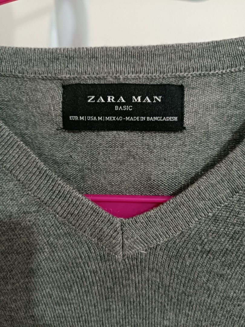 Zara Man Basic, Fesyen Pria, Pakaian , Atasan di Carousell