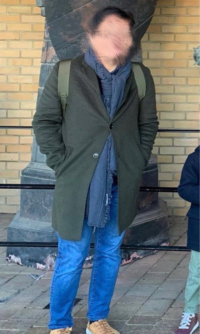Grey men's best sale coat zara