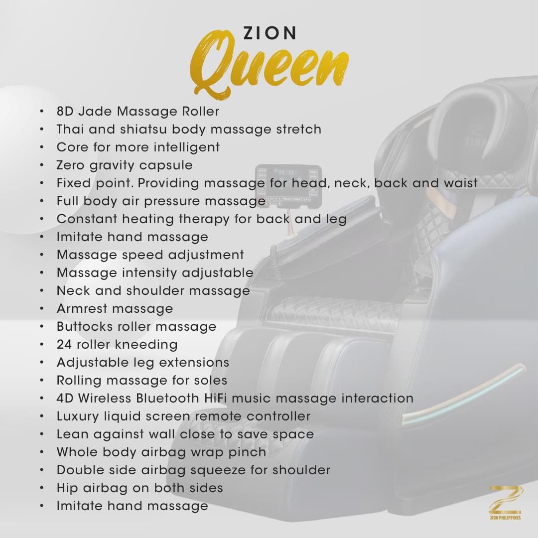 ZION DELUXE MASSAGE CHAIR & ZION QUEEN MASSAGE CHAIR, Furniture & Home