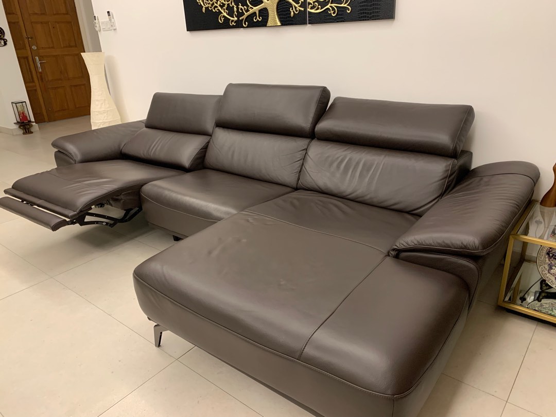 Zolano Leather Sofa, Furniture & Home Living, Furniture, Sofas on Carousell