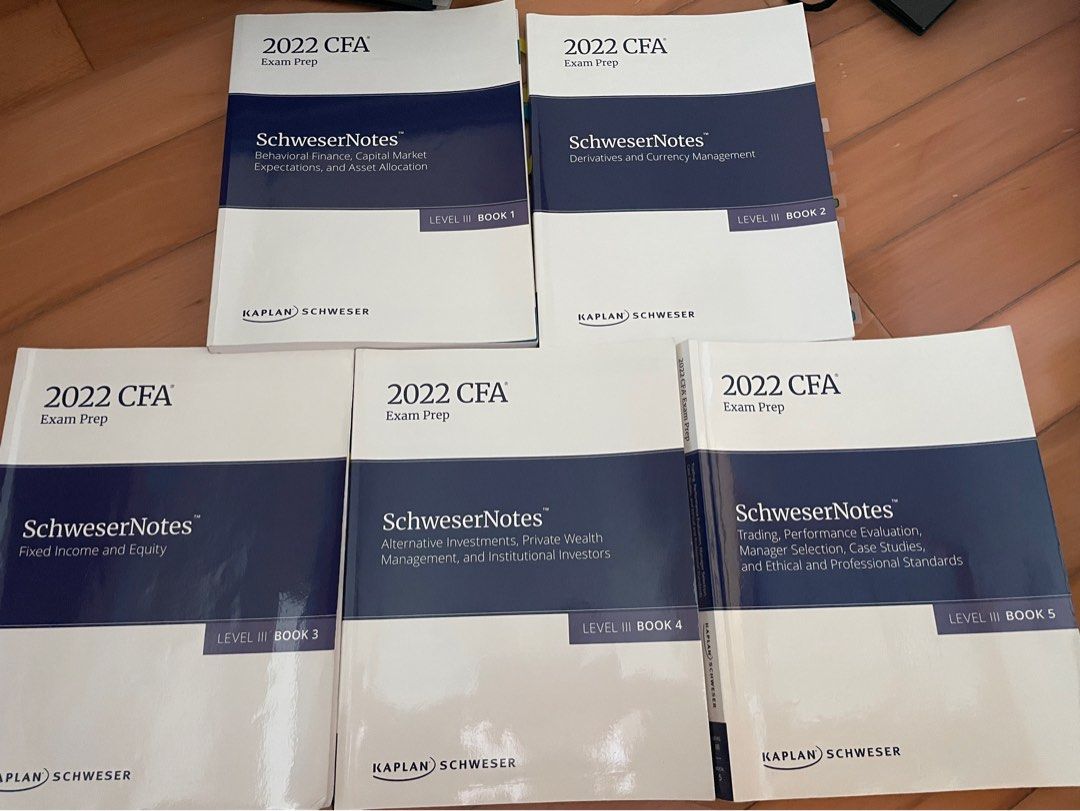 2022 CFA level 3 official Schweser Notes w/ formula sheet, 興趣及