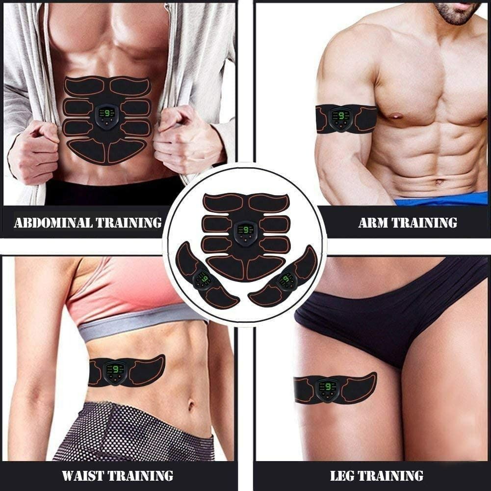 2522A Nowten Abdominal Trainer Ab Stimulator Rechargeable Muscle Toner Trainer Ultimate Muscle Stimulator for Men Women Abdominal Work Out Ads Power