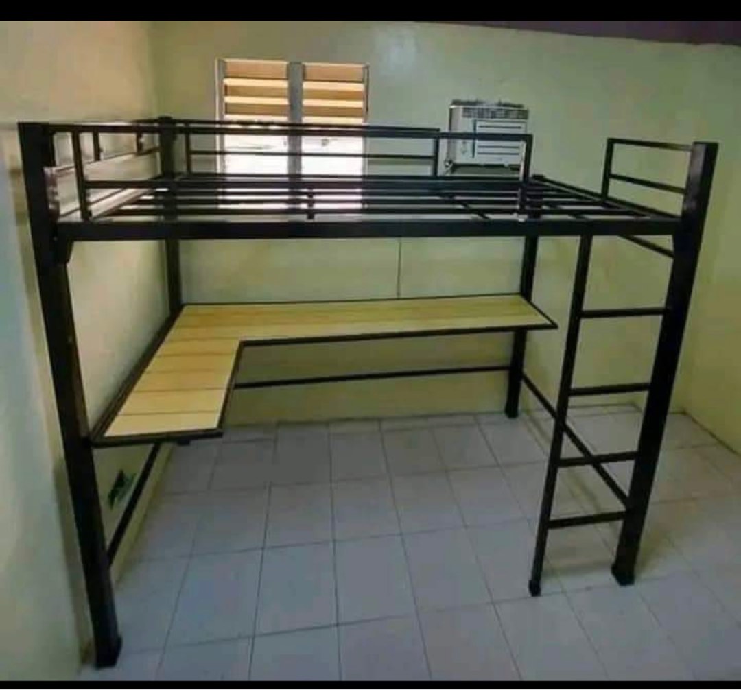 2nd Hand Bunk Bed w/ Lshaped table, Furniture & Home Living, Furniture