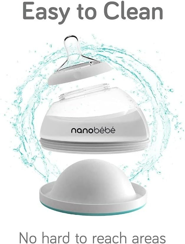 [3008A] nanobebe Breastmilk Baby Bottles for Breastfed Babies with pump