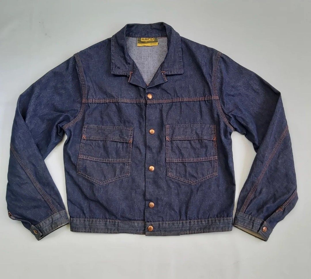 50s Amco type 2 selvedge denim jacket, Fesyen Pria, Pakaian , Baju ...