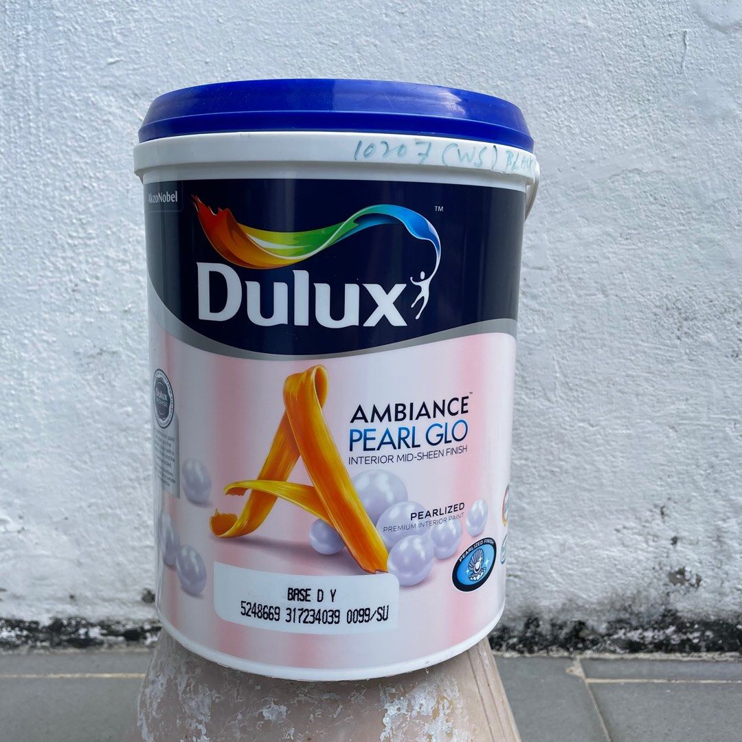 5L Dulux Paint Black Color Glossy Water Based, Furniture & Home Living