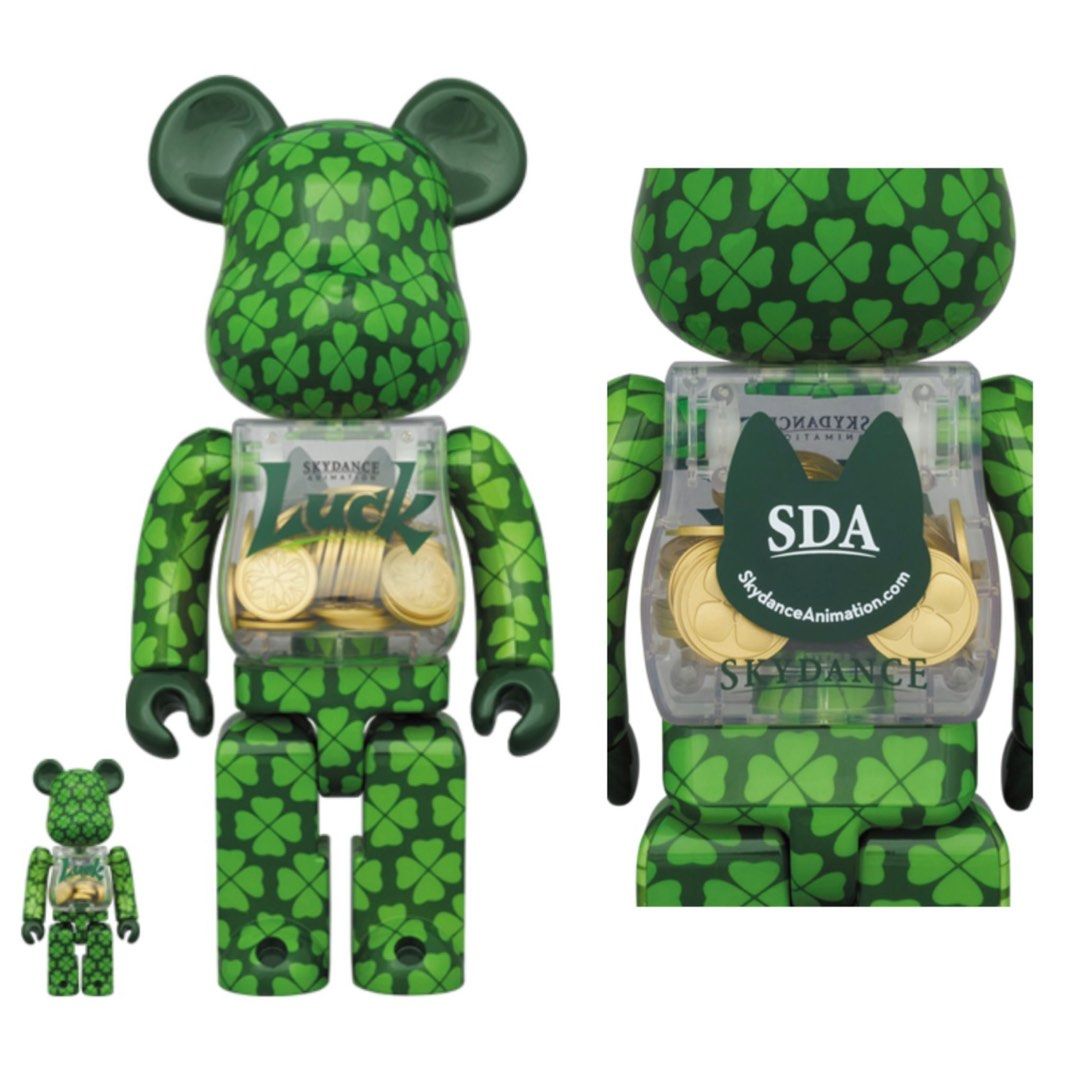 預訂Pre-Order) BE@RBRICK LUCK 100% & 400% BEARBRICK 幸運四葉草金幣