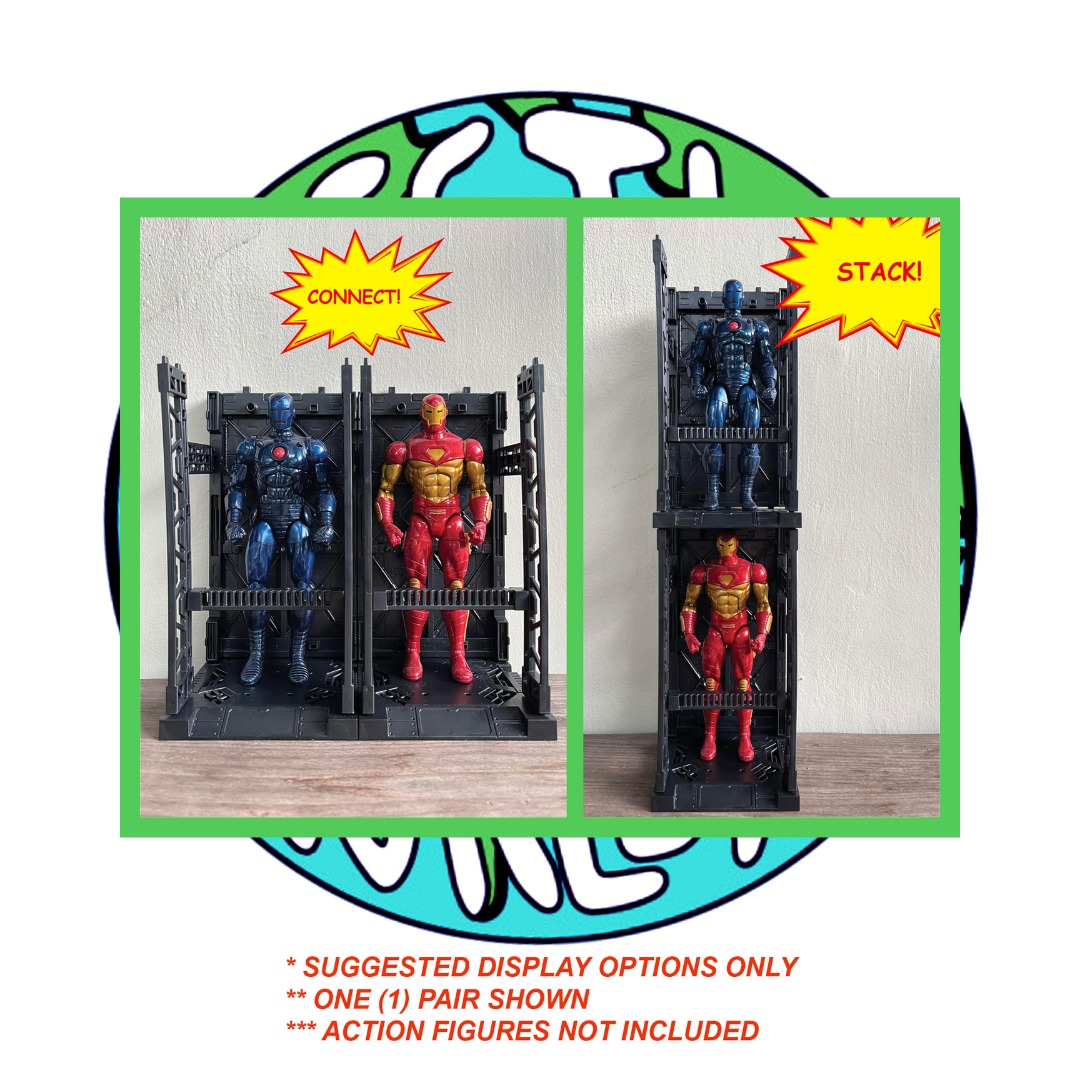 ACTION FIGURE DIORAMA DISPLAY BASE (PAIR) HALL OF ARMOR, Hobbies