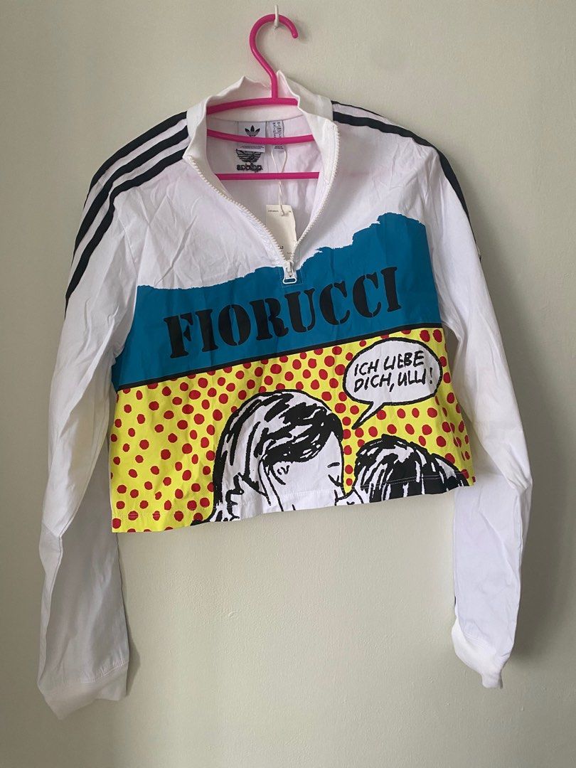 Adidas originals x fiorucci cropped jacket deals