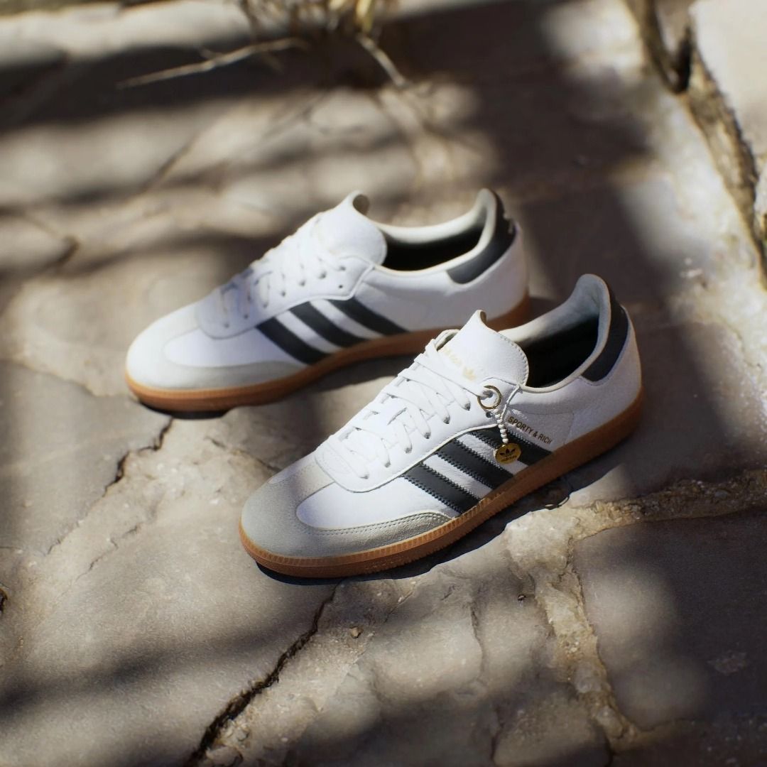 Adidas Samba OG Sporty & Rich White Black, Men's Fashion, Footwear
