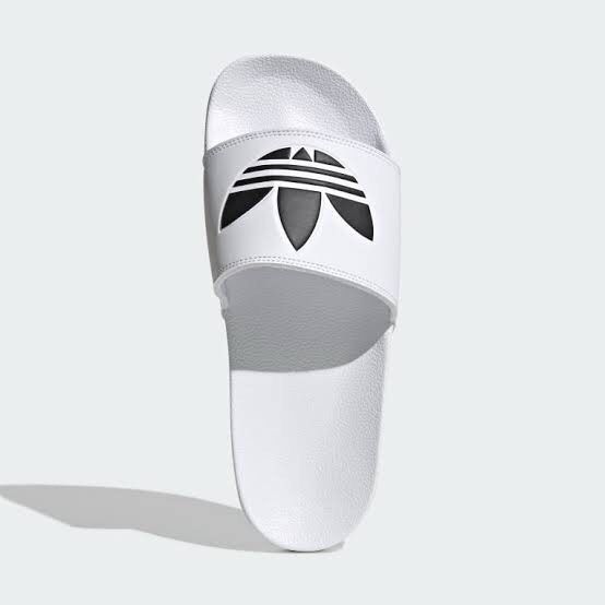 Adidas Adilette Lite Slides White, Fesyen Pria, Sepatu , Sandal di Carousell