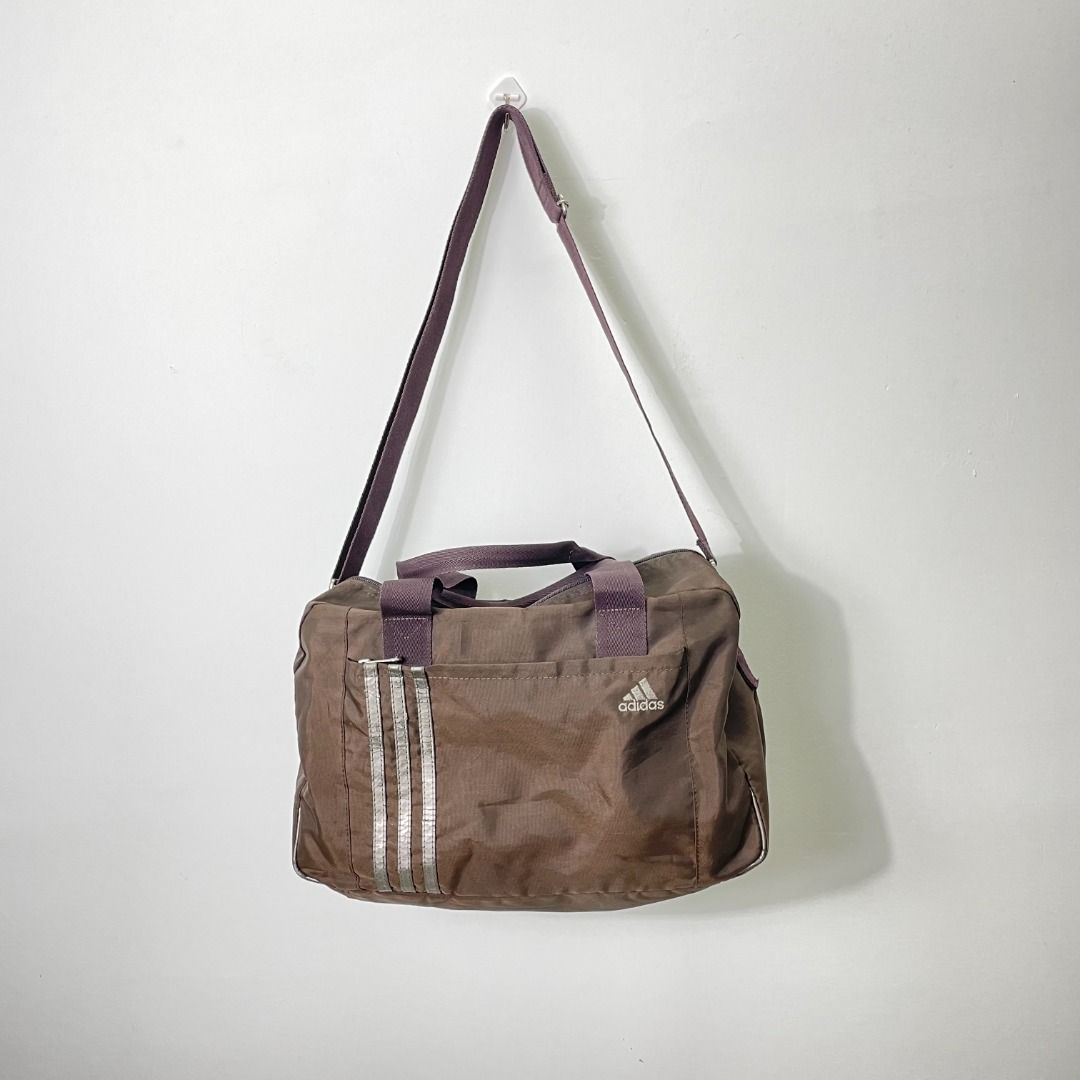 Adidas gym bag brown sales