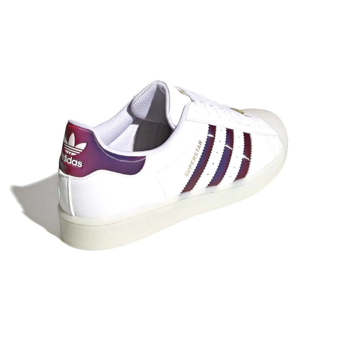 Adidas superstar top purple stripe