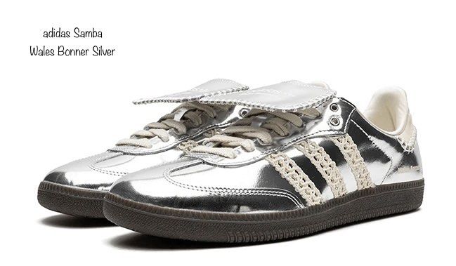 ADIDAS x Wales Bonner Samba silver, 男裝, 鞋, 波鞋- Carousell