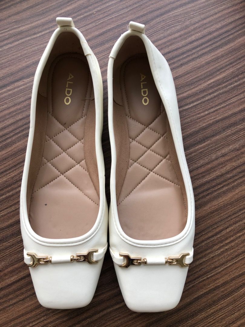 Aldo white loafers