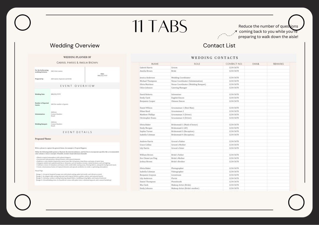 Wedding Planner Templates