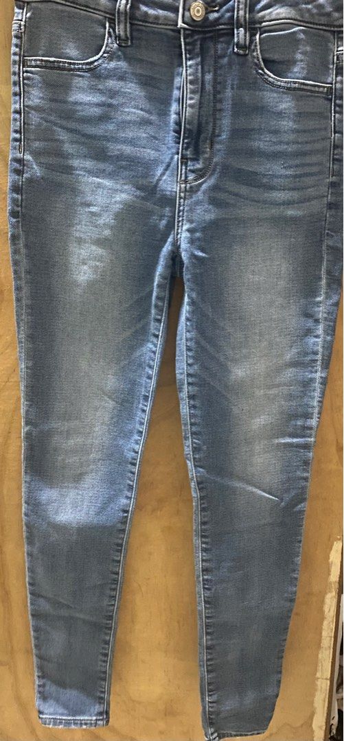 American Eagle High rise jeggings (Category: Jeans) located in Quezon City. Submitted by peachyps (Listing ID 1239605477, Image 1). Description: Super stretch, high- rise jeggings. Very comfy and flattering. Worn only once. From the US. Can fit up to 26 in waistline. .