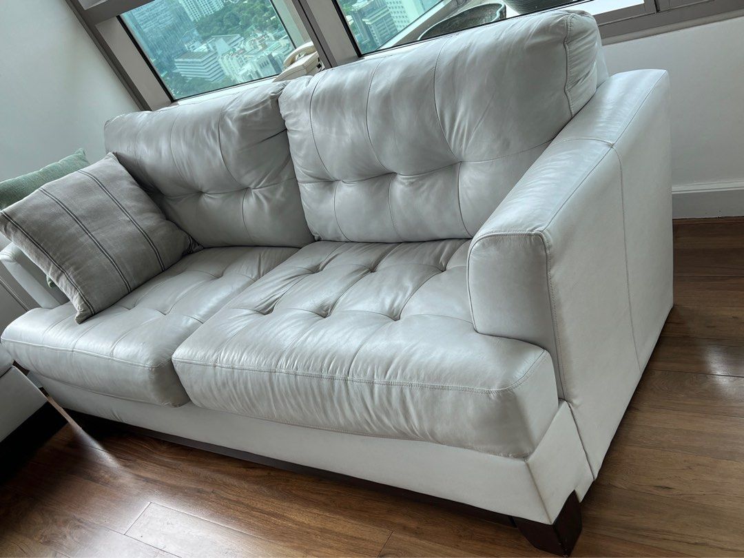 Ashley Furniture Leather Sofa Set, Furniture & Home Living, Furniture, Sofas  On Carousell