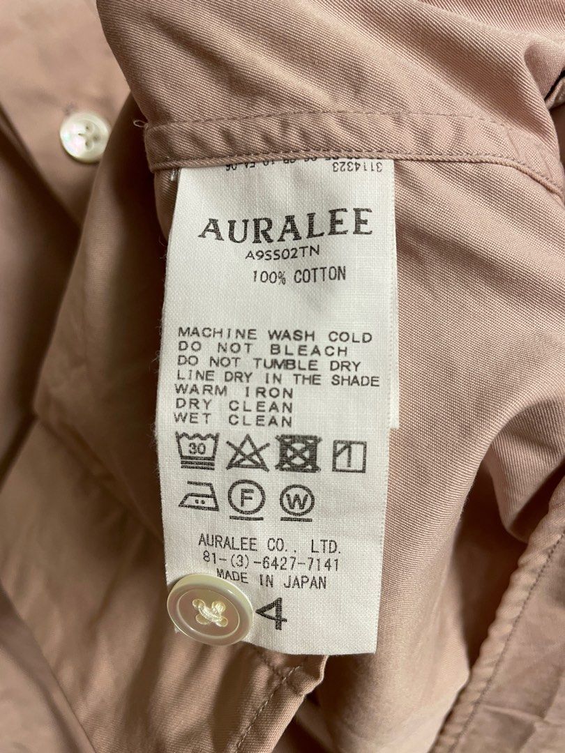 Auralee Big Half Sleeved Shirt