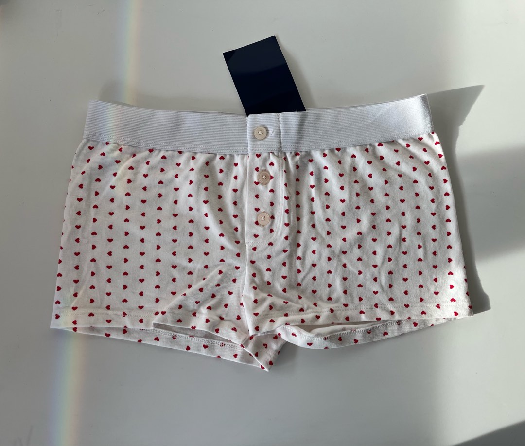 brandy melville heart boxer shorts
