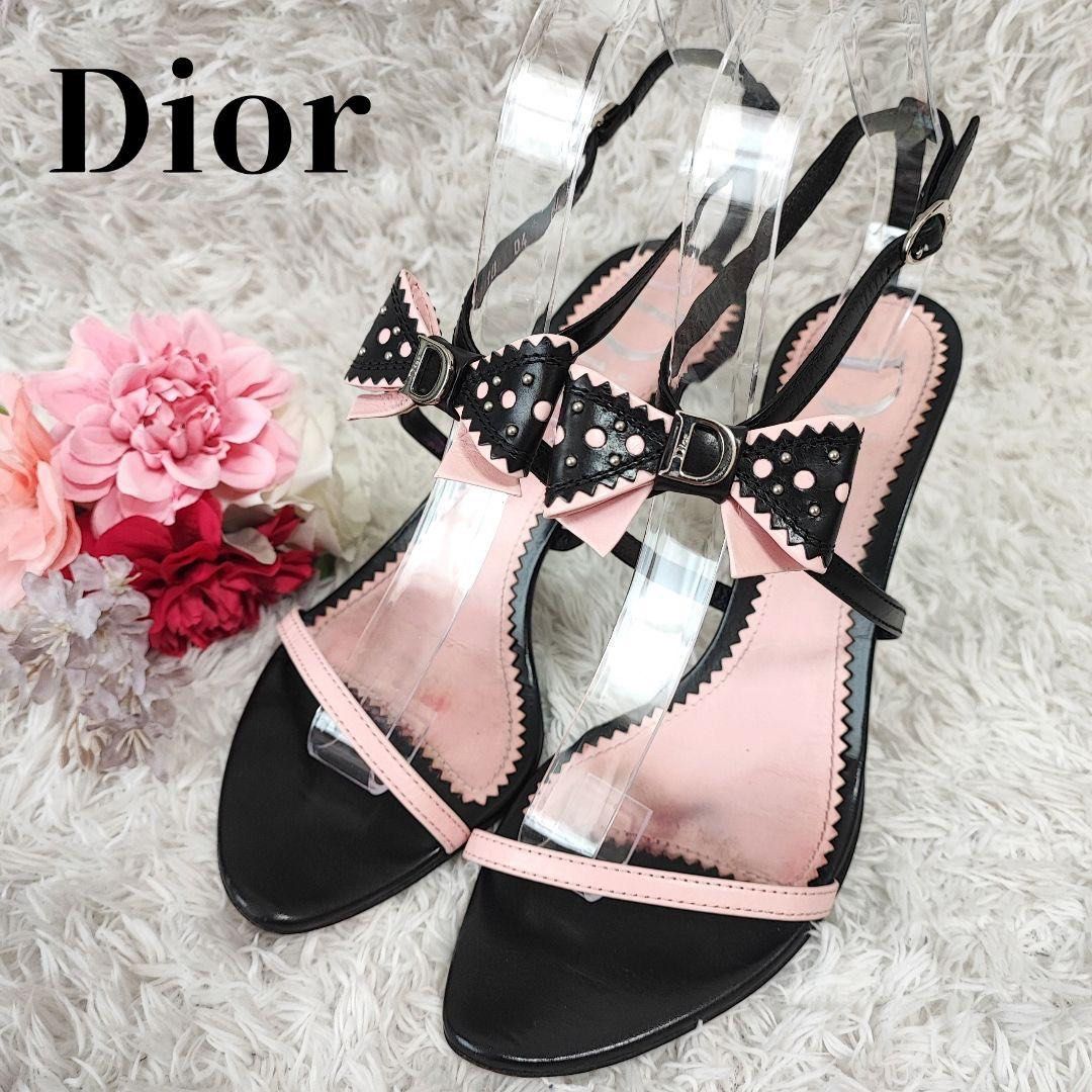 Christian Dior Vintage Leather Slide Sandals  Shoes  CHR136078  The  RealReal  Glamour shoes Sandals Embellished sandals