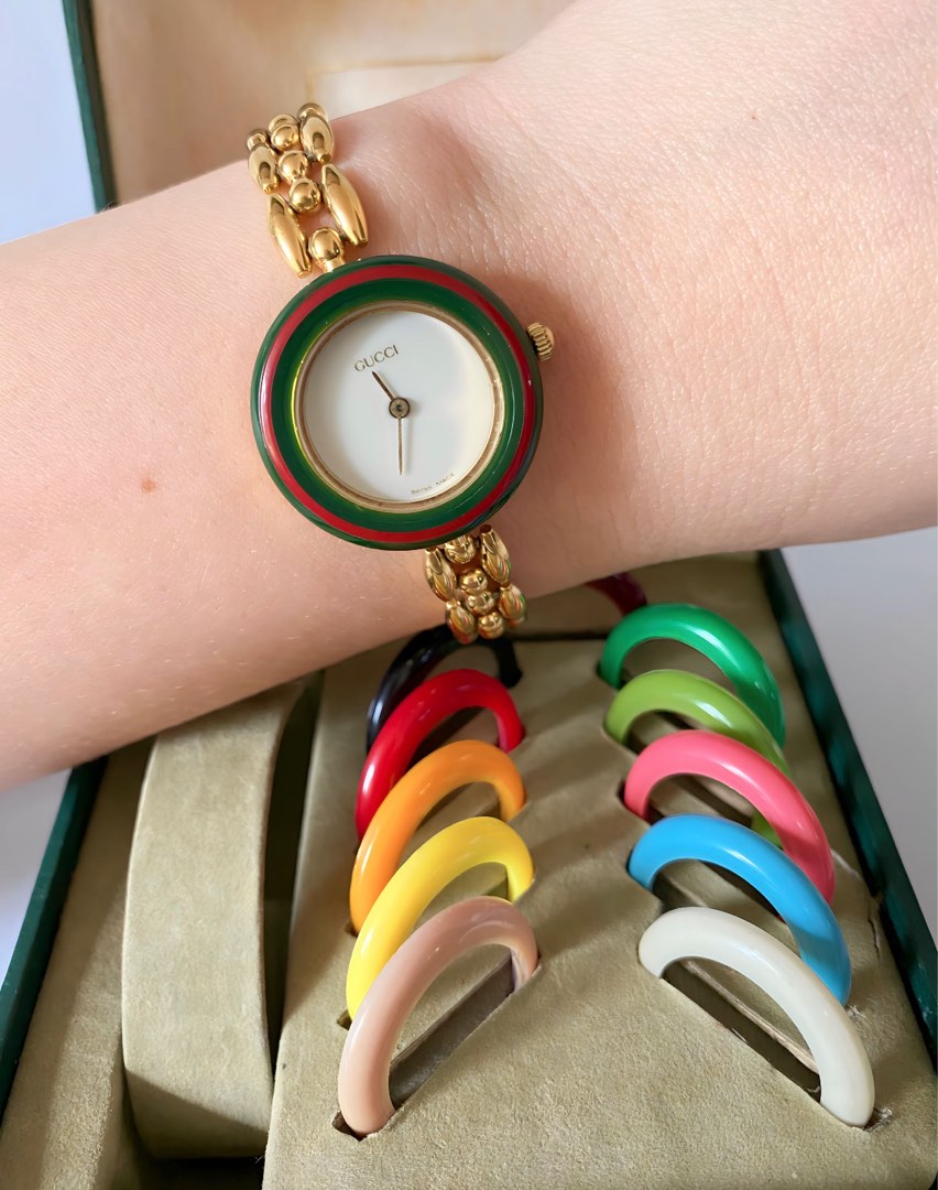 Authentic gucci sales bezel watch